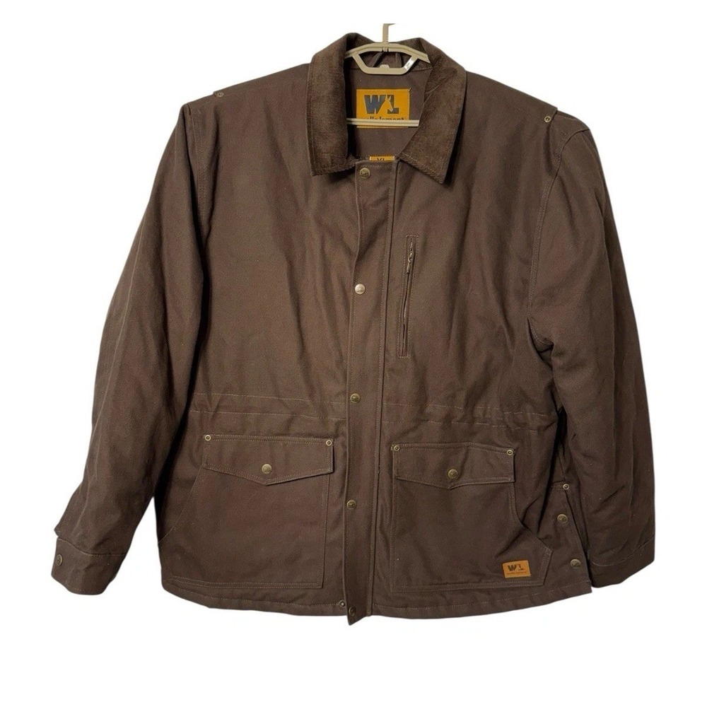 Wells Lamont Jacket Mens XL Brown Canvas Workwear Coat‎ Detroit Style Chore